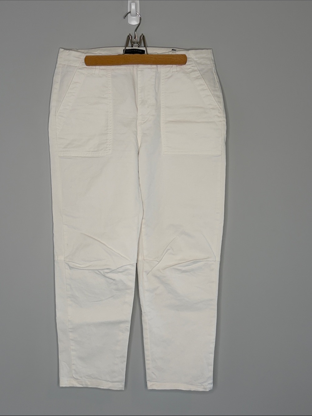 Banana Republic White Ankle Cotton Pants Size 4 Vacation Summer Cropped Cool